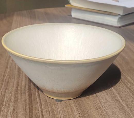 拉丝米黄斗笠碗 6寸 商品图0