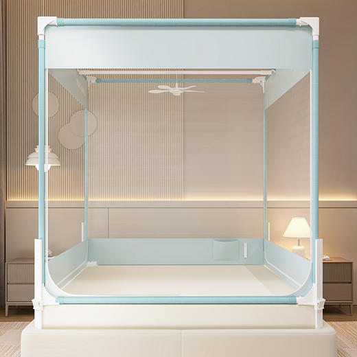 新升级加粗围栏支架全底防摔全包蚊帐 A类帐纱全包裹防蚊 商品图8