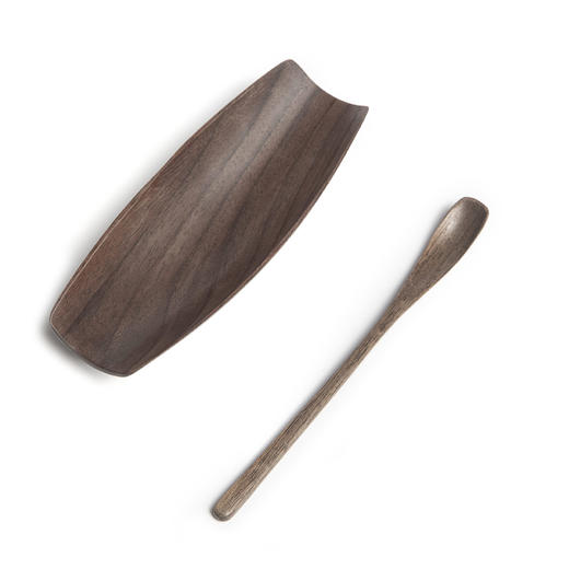 纯手工打磨实木黑胡桃茶则 商品图1