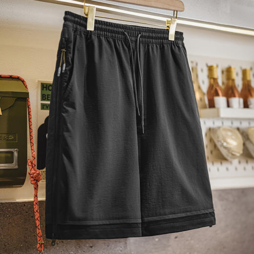 工装优选美式户外机能侧拉链短裤日系宽松透气运动五分裤潮男夏 商品图0