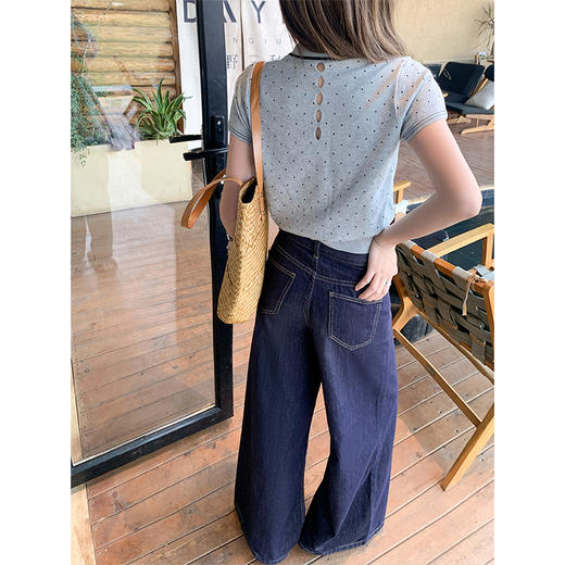 【129元任选2件】现货！2色针织波点短袖 商品图1