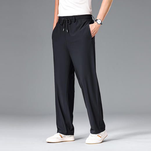 【DZP】大依优型大码男装冰丝休闲裤运动直筒加肥加大薄款裤子大号胖子 商品图6