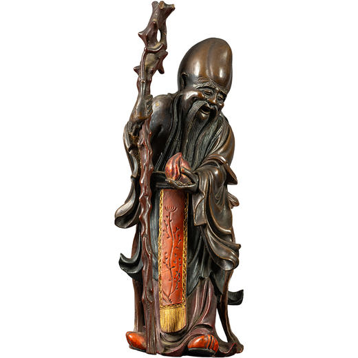 清	木胎髹漆寿星人物摆件 商品图5