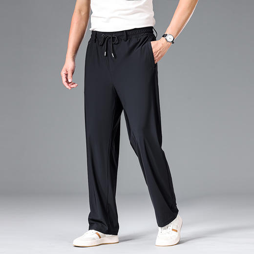 【DZP】大依优型大码男装冰丝休闲裤运动直筒加肥加大薄款裤子大号胖子 商品图9