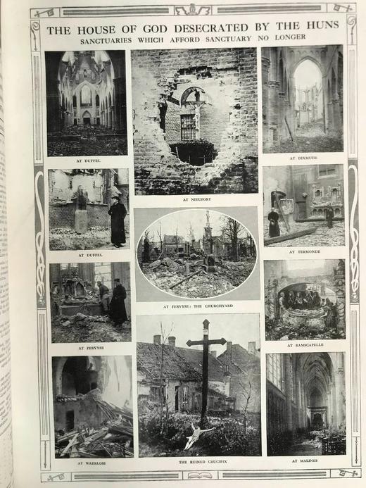 40*29.5cm！1915年 新闻画报合订本 约千余幅插图 漆布精装8开 商品图5