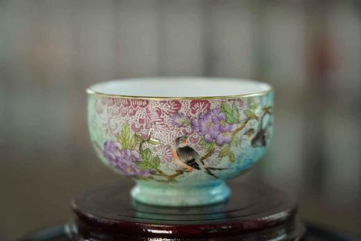 渐变扒花花鸟单杯 商品图0