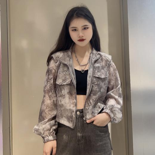 MC花色拉链长袖外套50401（灰）夏季152510020321 商品图0