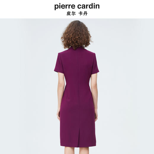 [皮尔卡丹女装]连衣裙春秋长袖假两件小香风通勤中长裙 商品图2