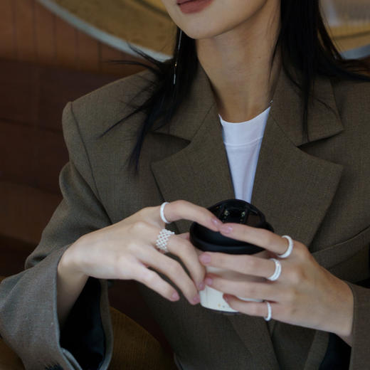 【明星同款】alodia.co 品牌直发 纱织蕾丝戒指 925银网纱编织工艺开口可调节 商品图5