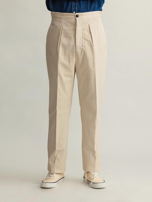 Fortela Officer Pants 米色人字纹 商品图0