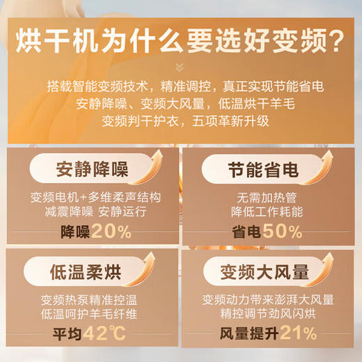 洗烘套装_10kg滚筒洗衣机热泵烘干机组合_双变频水魔方超薄全嵌_小乌梅标准版__TG100RVICTH100VH83MAX 商品图7