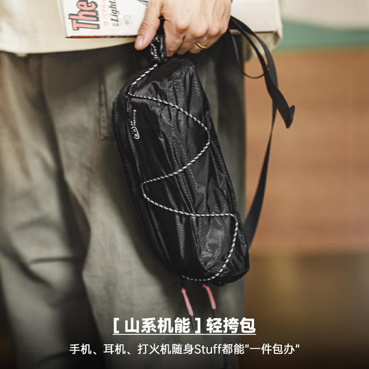 工装优选山系机能斜挎小包户外手机腰包摩托黑色胸包骑行手拿包男 商品图2