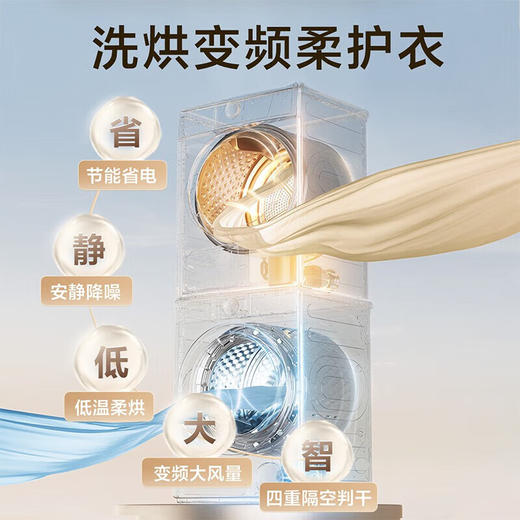 小天鹅_洗烘套装_小乌梅_10KG小乌梅滚筒洗衣机全自动变频热泵烘干机_超薄全嵌__TG100VICTH100HS88MAX 商品图1