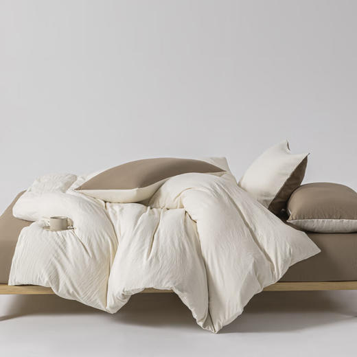 【分仓直发包邮】無印良品透气水洗棉四件套米咖MJ-T2024-0202 商品图7