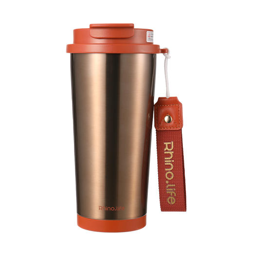 TD50203820  独角犀 Rhino.life我犀艺术家系列 双饮咖啡杯 鎏金橙 500ml 商品图0