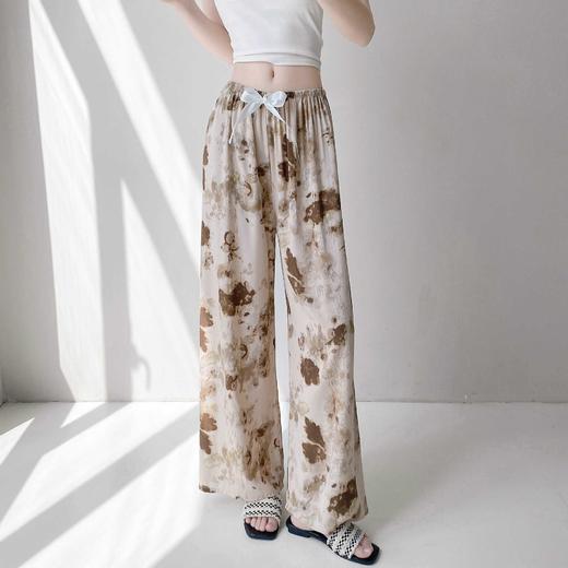 【满2件/59元】【秀黛】女直筒绵绸单裤休闲裤女士夏季单裤S2553003T【门店同款】 商品图0