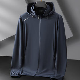 【防晒衣】【DWN】大依优型大码可拆卸帽外套高弹皮肤衣防晒外套男宽松加肥加大码上衣夹克薄款