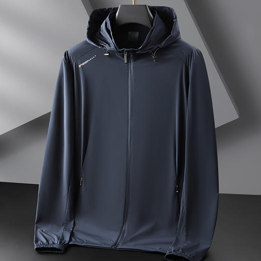 【防晒衣】【DWN】大依优型大码可拆卸帽外套高弹皮肤衣防晒外套男宽松加肥加大码上衣夹克薄款 商品图0