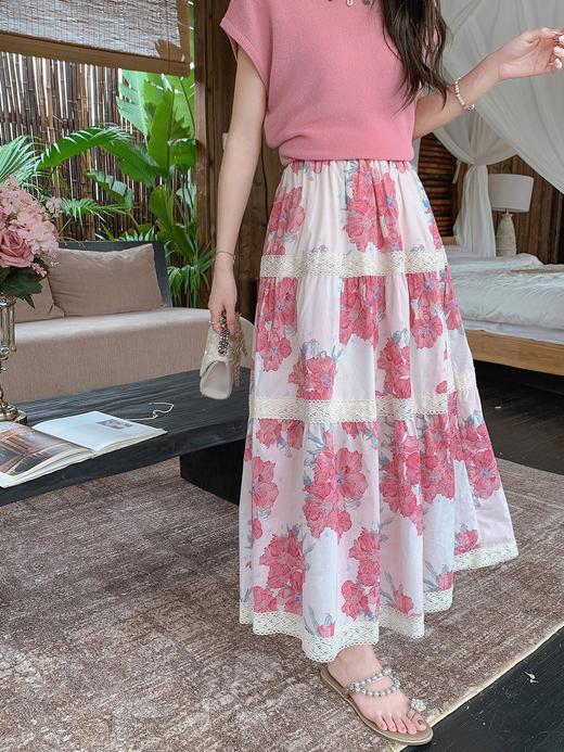 张心子【假日时光】气质显瘦弹力针织衫亮片织带上衣 U2504093 商品图3