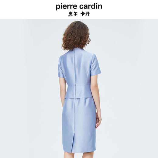 [皮尔卡丹女装]卡丹女装新品法式小黑裙V领长袖优雅长袖连衣裙 商品图2