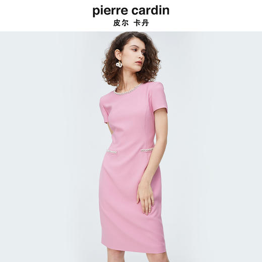 [皮尔卡丹女装]连衣裙都市绚烂烟花印花通勤收腰连衣裙 商品图3