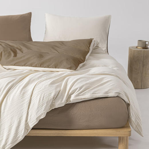 【分仓直发包邮】無印良品透气水洗棉四件套米咖MJ-T2024-0202 商品图1