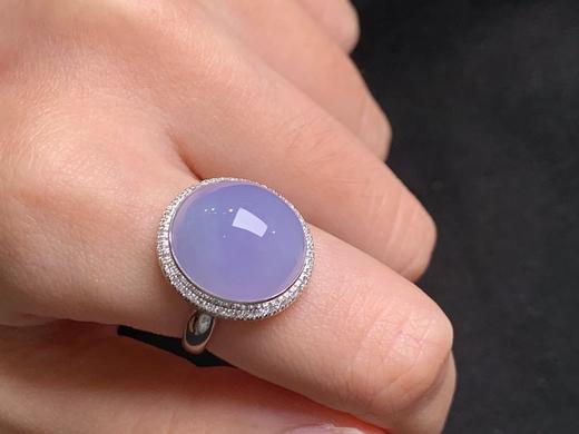 紫罗兰蛋面翡翠戒指 商品图4