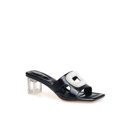 豪麟名鞋奥莱迪嘉女鞋凉拖牛皮革DJYYO51WL208黑色  原价1660元 商品图0