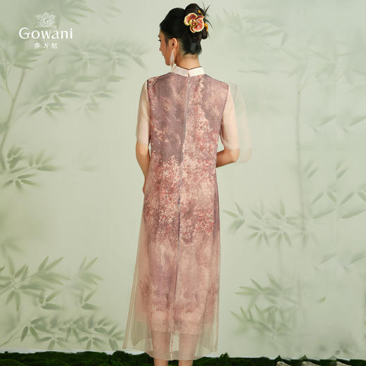 乔万尼真丝连衣裙桑蚕丝100%新中式假两件设计EM2E873 商品图4