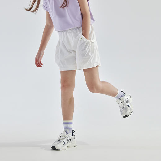 cicochild25夏季新款户外亲子中大女童轻薄花苞口袋棉纱短裤 商品图3