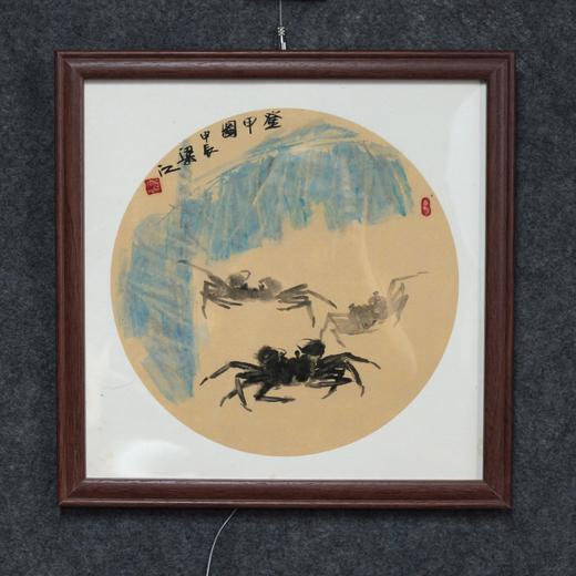 梁江《登甲图》国画原作28CM*28CM 手绘宣纸作品含框 商品图3