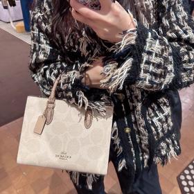 独家渠道！双色！蔻Maggie小号老花托特包   方角托特包