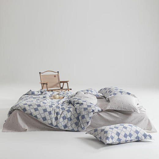 【分仓直发包邮】无印良品60支新疆长绒棉四件套（经典格/牛仔格）MJ-T2024-0291 商品图9