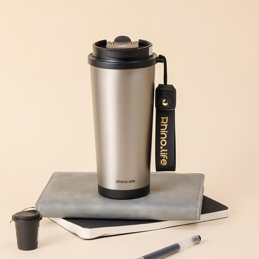 TD50203819  独角犀 Rhino.life 【我犀艺术家】系列 双饮咖啡杯 格雷灰500ml 商品图7