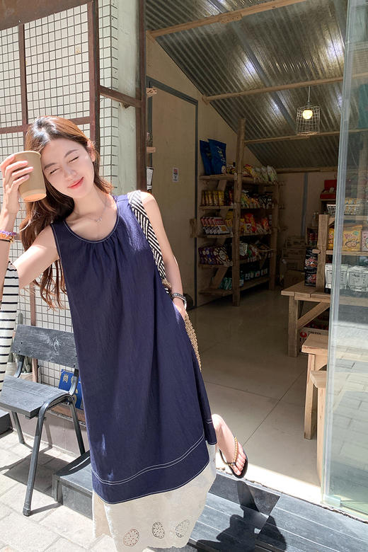 【折后再享2件88折】最后一波现货！下摆拼接背心连衣裙 日常229.99/件 立减80 秒杀149.99/件！！ 商品图5