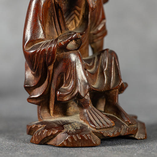 清	黄杨木雕渔翁人物摆件 商品图2