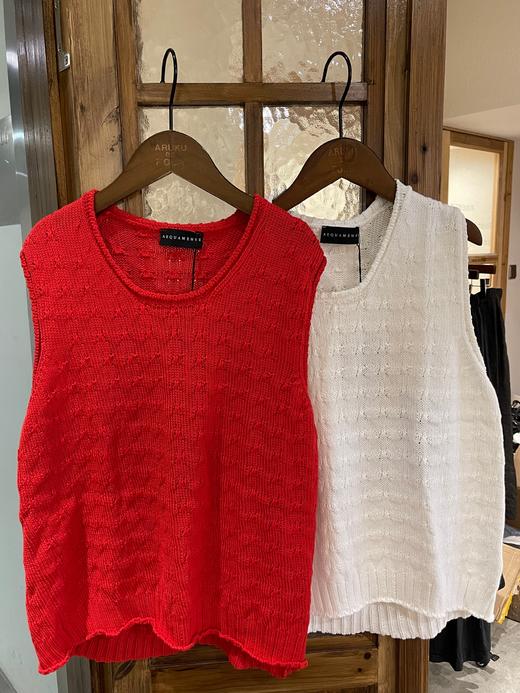 AEQUAMENTE 红色针织背心 商品图11