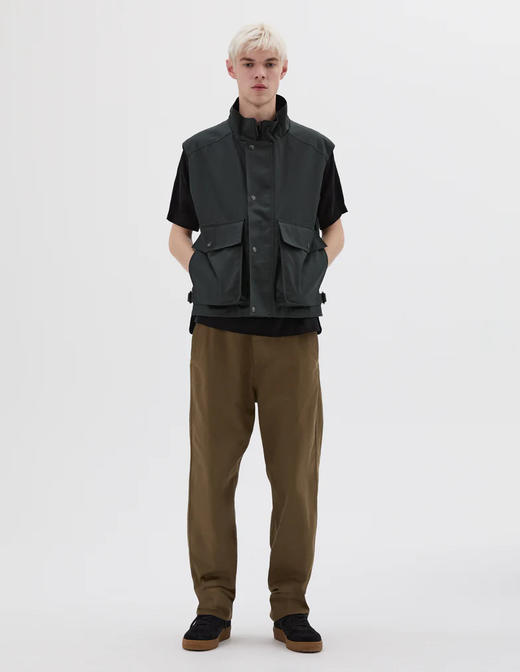 MHL  男士深藻绿苏格兰棉双口袋防雨机能马甲 商品图2