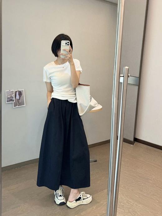 553 轻量复合防晒松紧腰A字宽松百搭工装半身裙 PJ978 商品图4