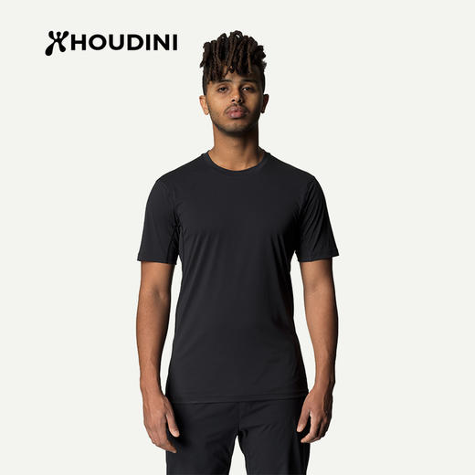 HOUDINI胡丁尼 Pace Air Tee 空速 男款户外舒适透气速干短袖T恤860019 商品图2