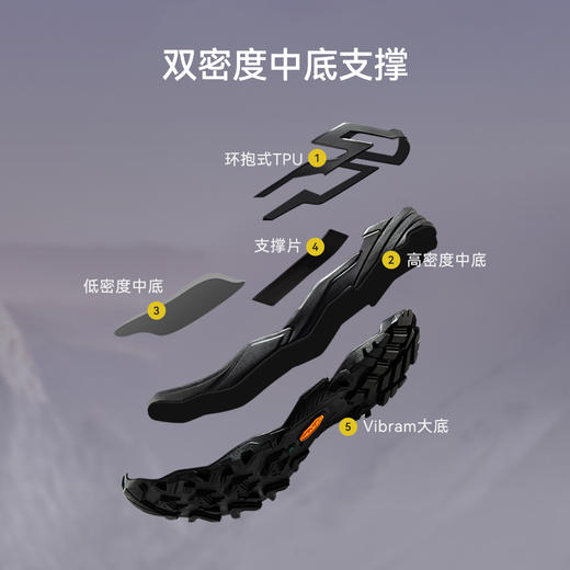 KAILAS凯乐石 男女款中帮防水登山徒步鞋 MT5-3 GTX MIDKS2512115/KS2512215 商品图3