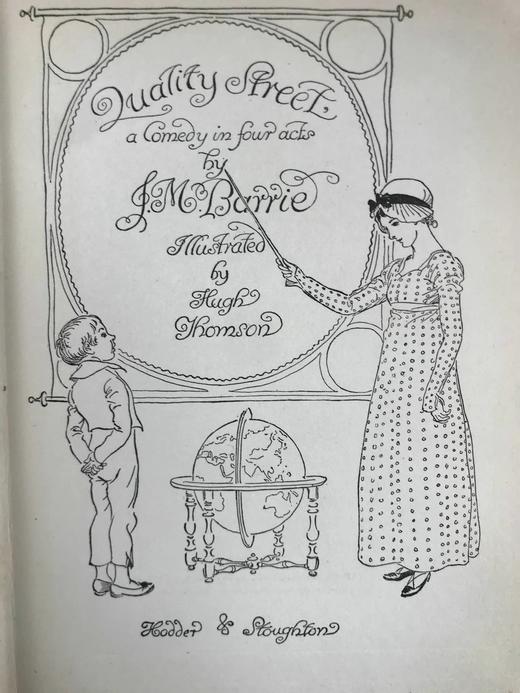 1901年 詹姆斯·巴里《名门街》 休·汤姆森22幅彩色手工贴图 漆布精装大32开 商品图3