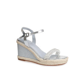 豪麟名鞋奥莱迪嘉女鞋凉鞋牛皮革DJYYA51WL005银色  原价1660元