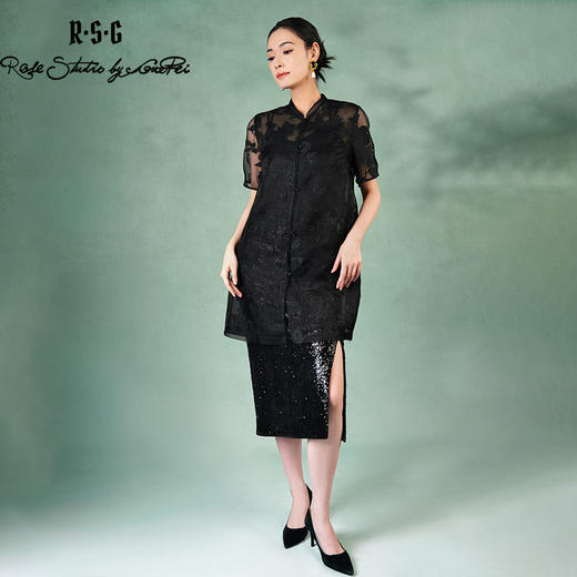 郭培成衣品牌精品系列《悦己花桑蚕丝系列》清幽之境长罩衫 商品图4