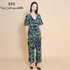 RSG郭培成衣品牌度假风丛林印花V领阔腿连体裤 商品缩略图0