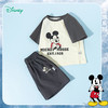 迪士尼【撞色插肩袖凉感套装】夏季新款男童冰感米奇T恤短袖短裤两件套ZD2ET017 商品缩略图4