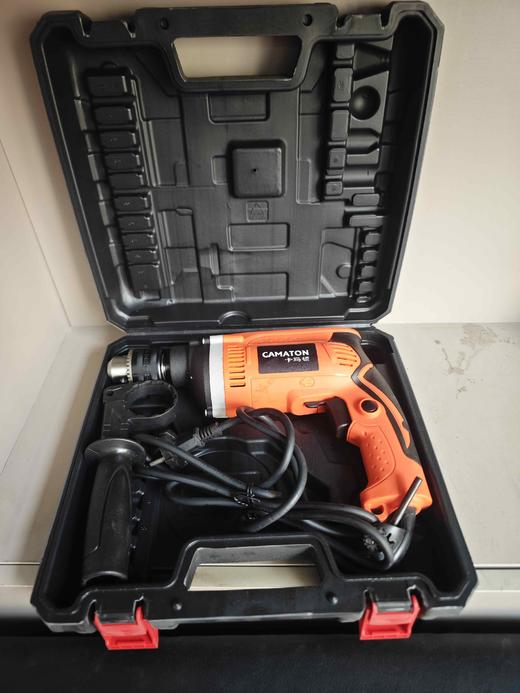 【货号04212】卡玛顿13毫米冲击钻750瓦大功率冲击电钻13MM钻夹头塑料盒包装 商品图1