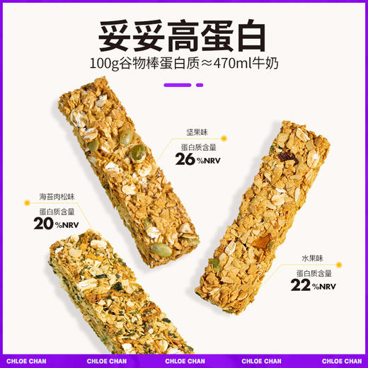 【低脂高蛋白】暴肌独角兽燕麦谷物能量棒 商品图4