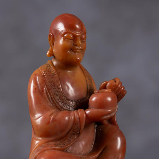 清	寿山石雕罗汉人物摆件 商品图3