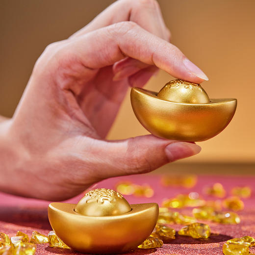 朱炳仁铜 招财进宝元宝 摆件金元宝铜桌面乔迁礼品礼物聚宝盆装饰品 商品图4